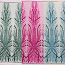 Palm Beaded Damask Design Fabric, by The Yard. (Copy)