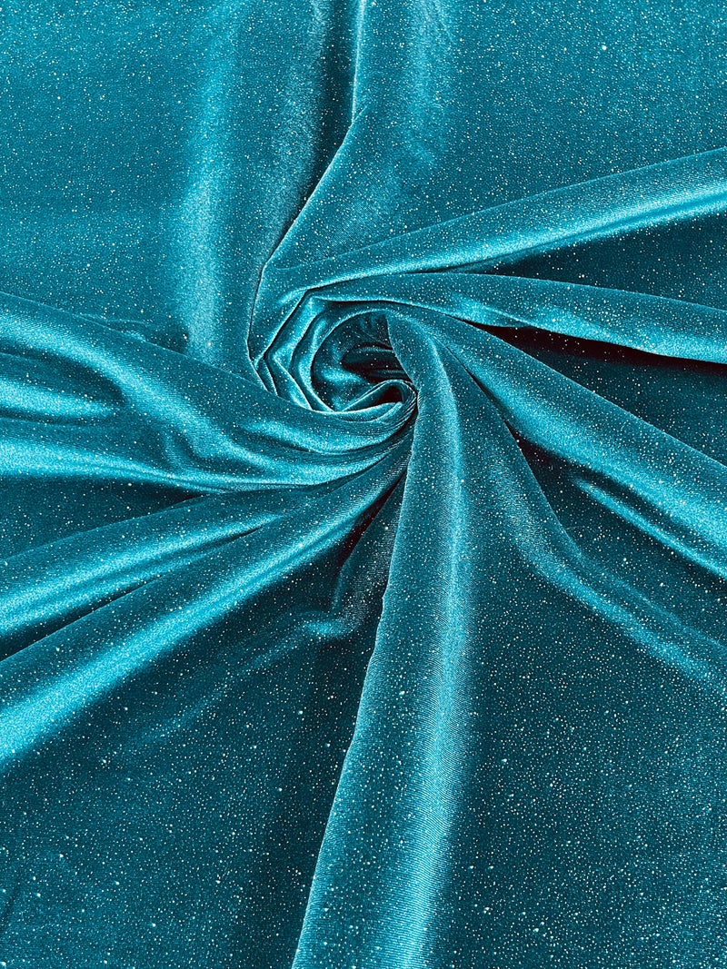 Galaxy Glitter Spandex Stretch Velvet Fabric/60” Wide.