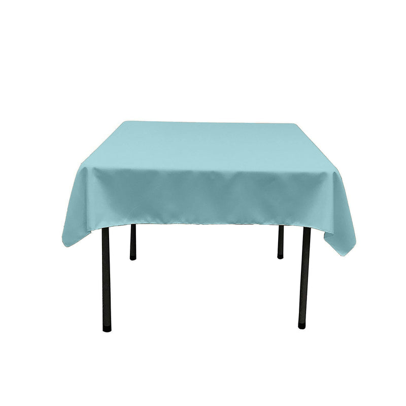Baby Blue Square Polyester Poplin Tablecloth / Overlay/ Party Supply.