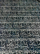 Snake Design Shattered Glass Nylon Spandex Fabric, 4-Way Stretch, by The Yard.