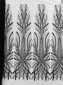 Palm Beaded Damask Design Fabric, by The Yard. (Copy)