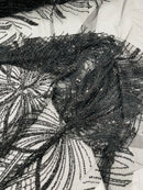 Palm Beaded Damask Design Fabric, by The Yard. (Copy)