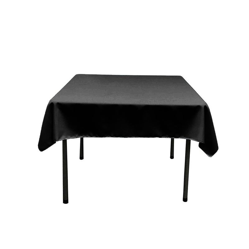 Black Square Polyester Poplin Tablecloth / Overlay/ Party Supply.