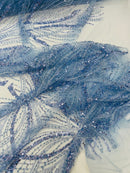 Palm Beaded Damask Design Fabric, by The Yard. (Copy)