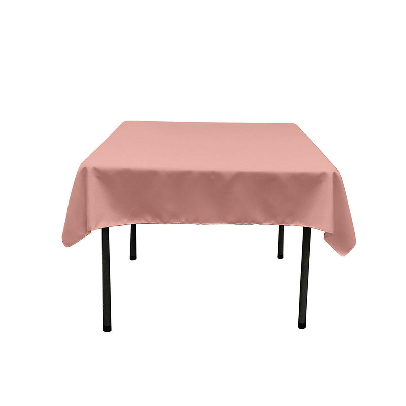Blush Pink Square Polyester Poplin Tablecloth / Overlay/ Party Supply.