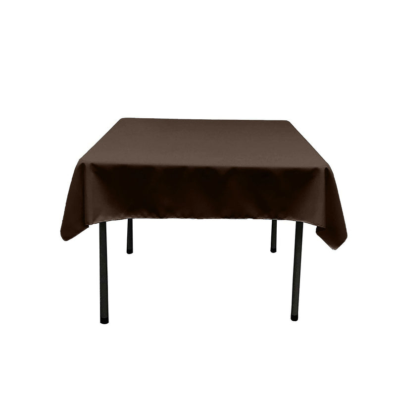 Brown Square Polyester Poplin Tablecloth / Overlay/ Party Supply.