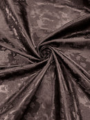 BIG ROSES JACQUARD SATIN FABRIC (by the yard)