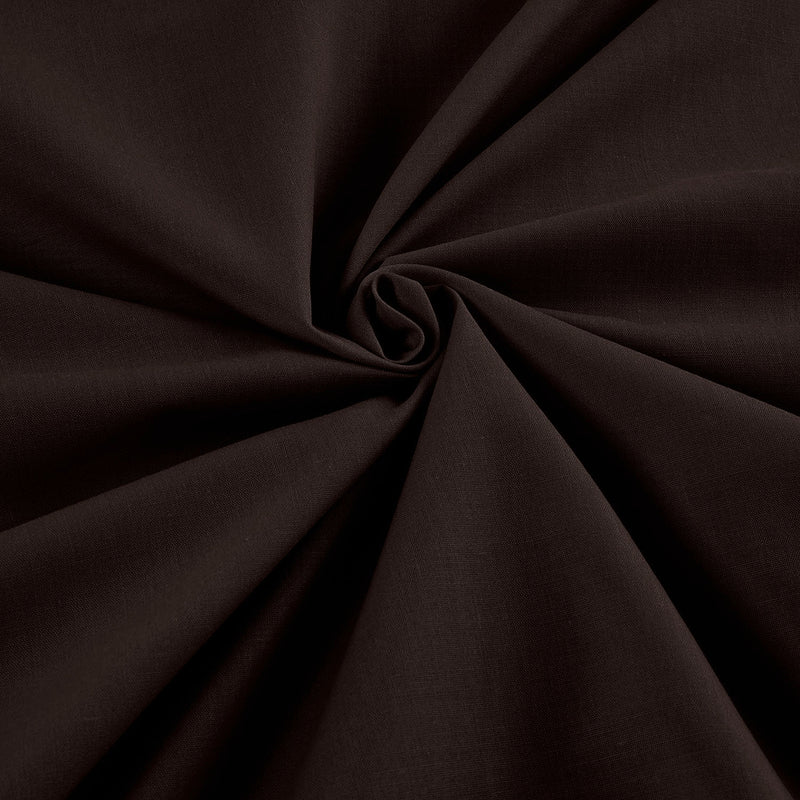 Brown - Solid Poly Cotton Fabric - Sold By The Yard 58"/60" Wide.