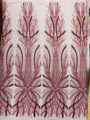 Palm Beaded Damask Design Fabric, by The Yard. (Copy)