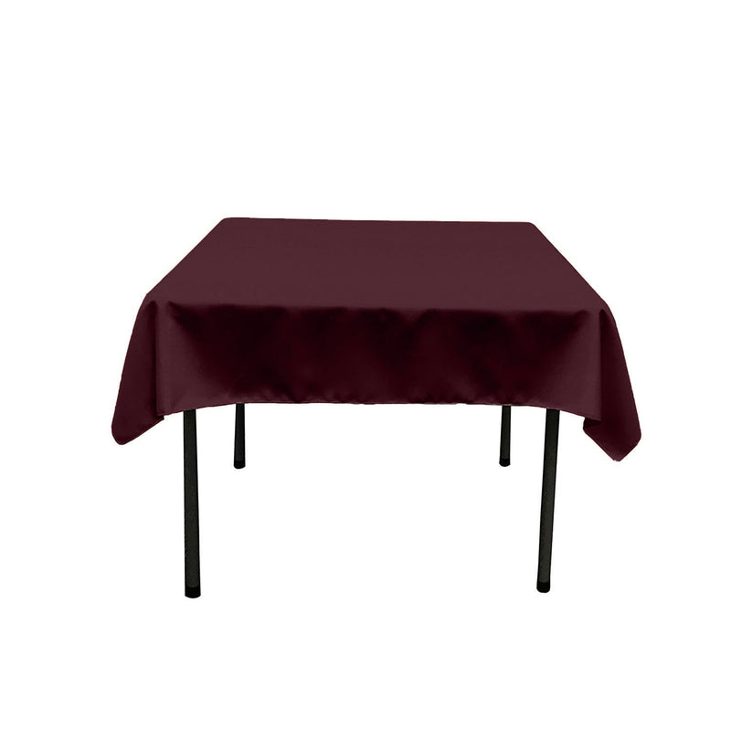 Burgundy Square Polyester Poplin Tablecloth / Overlay/ Party Supply.