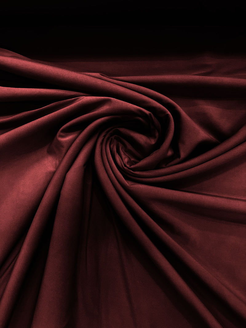 Burgundy 58" Wide ITY Fabric Polyester Knit Jersey 2 Way Stretch Spandex Sold By The Yard.