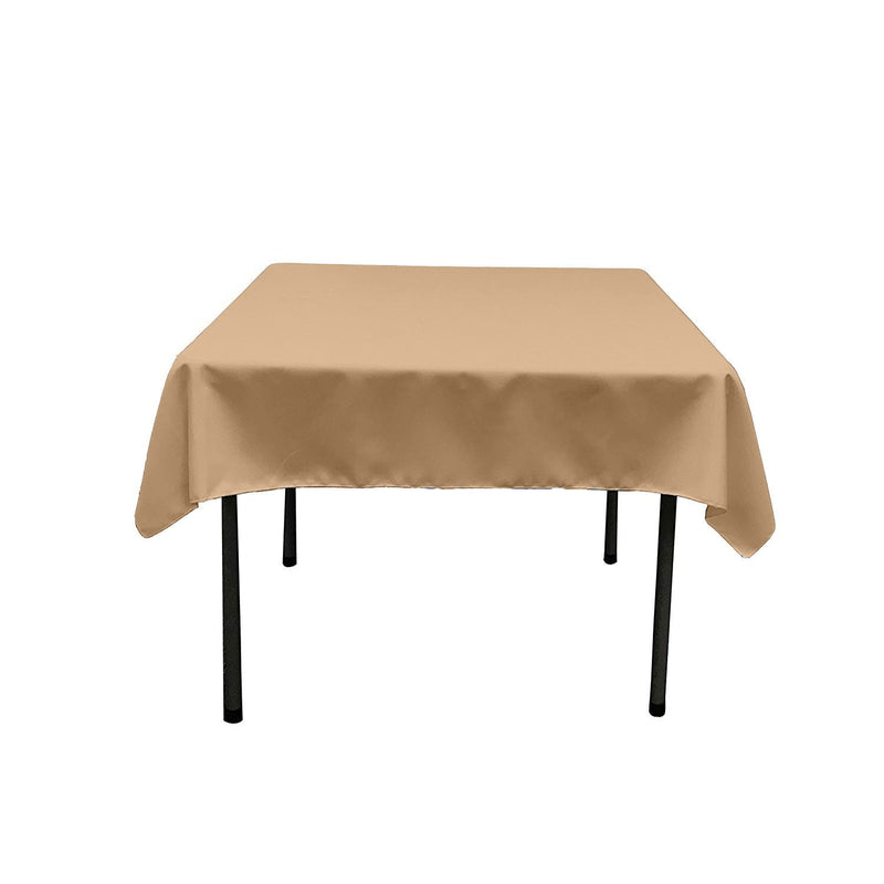 Champagne Square Polyester Poplin Tablecloth / Overlay/ Party Supply.