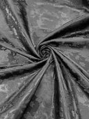 BIG ROSES JACQUARD SATIN FABRIC (by the yard)