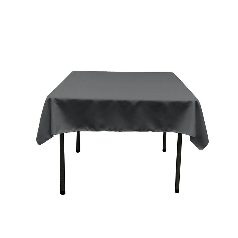 Charcoal Square Polyester Poplin Tablecloth / Overlay/ Party Supply.