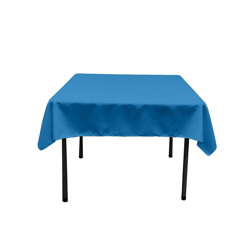 Chinese Aqua Square Polyester Poplin Tablecloth / Overlay/ Party Supply.