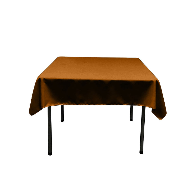 Cinnamon Square Polyester Poplin Tablecloth / Overlay/ Party Supply.