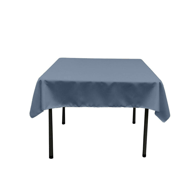 Coppen Blue Square Polyester Poplin Tablecloth / Overlay/ Party Supply.