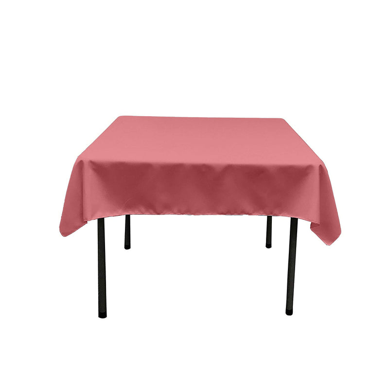 Coral Square Polyester Poplin Tablecloth / Overlay/ Party Supply.
