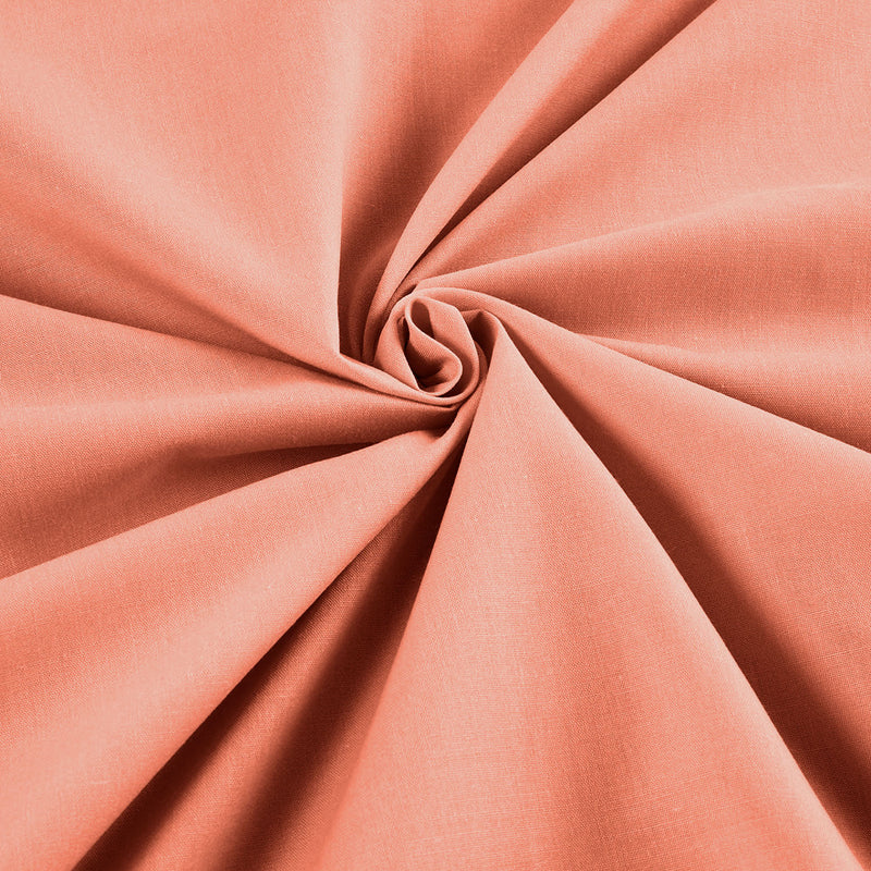 Coral - Solid Poly Cotton Fabric - Sold By The Yard 58"/60" Wide.