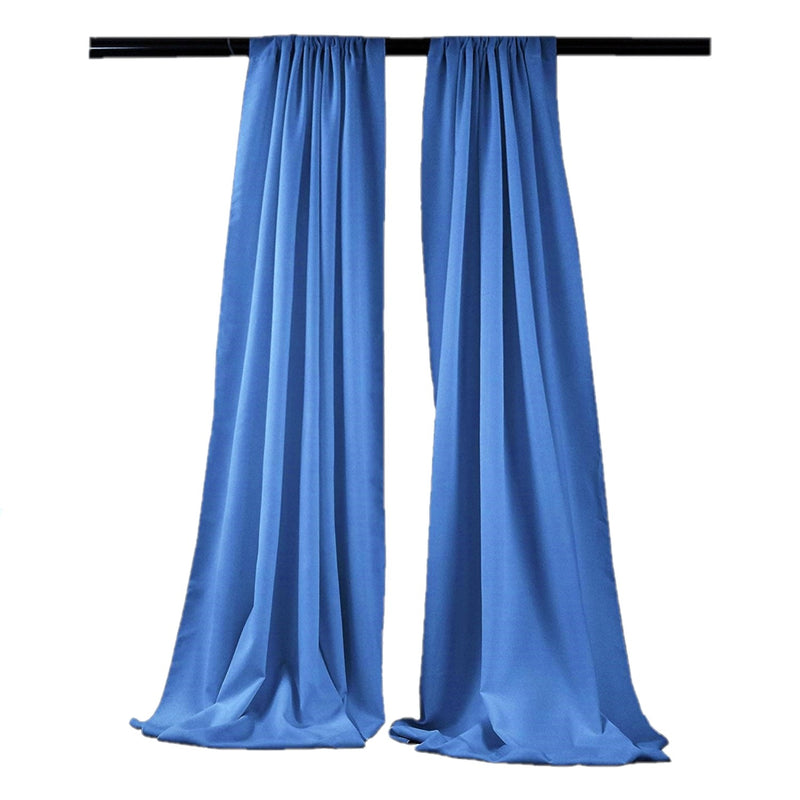 Cornflower - Backdrop Drape Curtain, Polyester Poplin SEAMLESS 1 SETS.