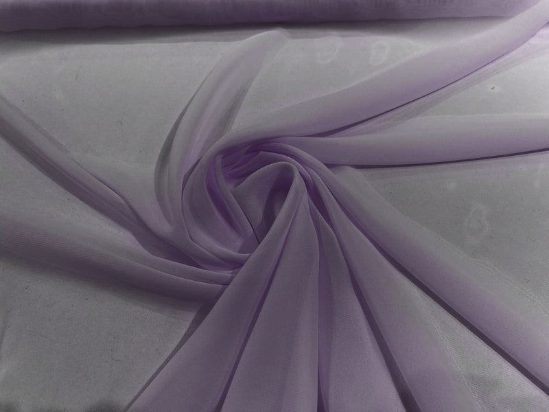Dark Lilac 58" Wide 100% Polyester Soft Light Weight, See Through Chiffon Fabric ByTheYard.