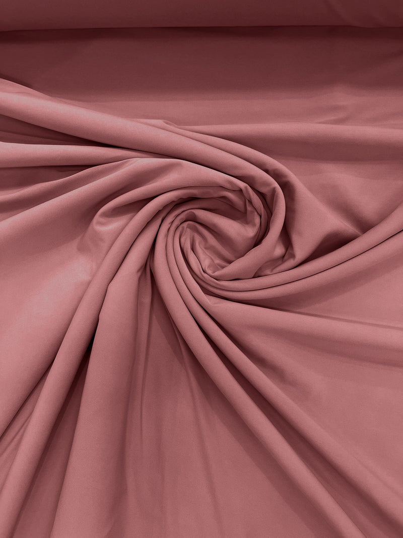 Dusty Rose 58" Wide ITY Fabric Polyester Knit Jersey 2 Way Stretch Spandex Sold By The Yard.