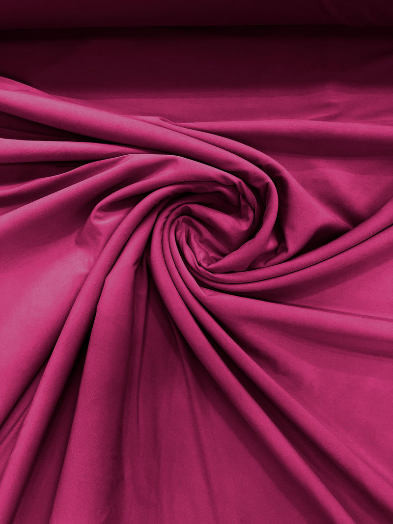 Fuchsia 58" Wide ITY Fabric Polyester Knit Jersey 2 Way Stretch Spandex Sold By The Yard.