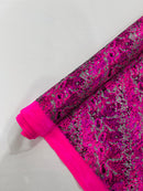 Snake Design Shattered Glass Nylon Spandex Fabric, 4-Way Stretch, by The Yard.