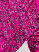 Snake Design Shattered Glass Nylon Spandex Fabric, 4-Way Stretch, by The Yard.