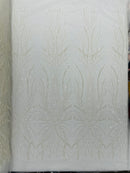 Palm Beaded Damask Design Fabric, by The Yard. (Copy)