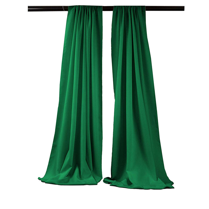 Kelly Green - Backdrop Drape Curtain, Polyester Poplin SEAMLESS 1 SETS.