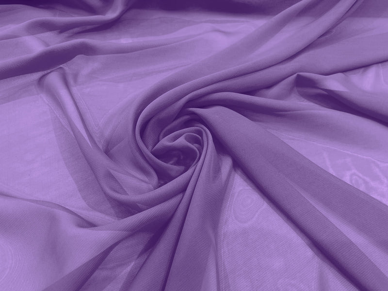 Lavender 58" Wide 100% Polyester Soft Light Weight, See Through Chiffon Fabric ByTheYard.