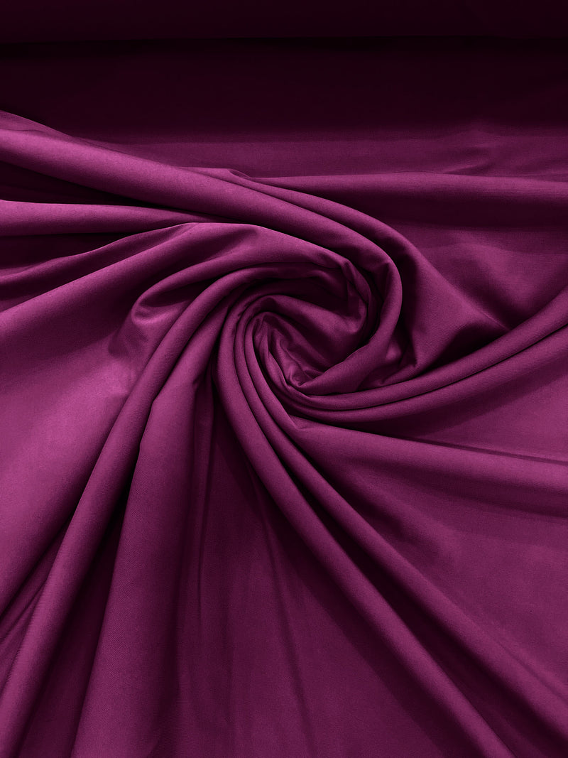 Magenta 58" Wide ITY Fabric Polyester Knit Jersey 2 Way Stretch Spandex Sold By The Yard.