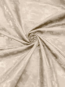 BIG ROSES JACQUARD SATIN FABRIC (by the yard)