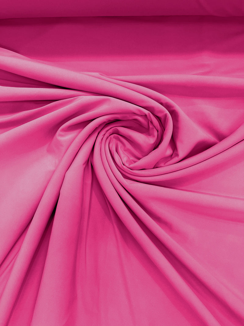 Neon Fuchsia 58" Wide ITY Fabric Polyester Knit Jersey 2 Way Stretch Spandex Sold By The Yard.
