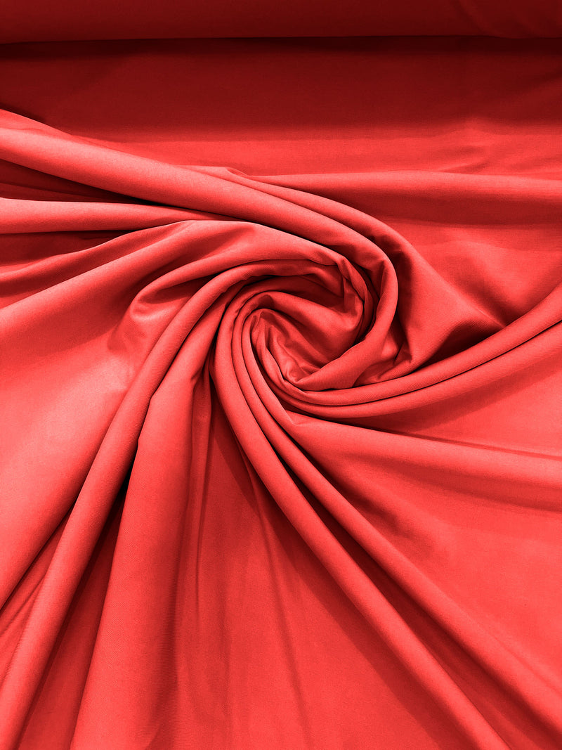 New Coral 58" Wide ITY Fabric Polyester Knit Jersey 2 Way Stretch Spandex Sold By The Yard.