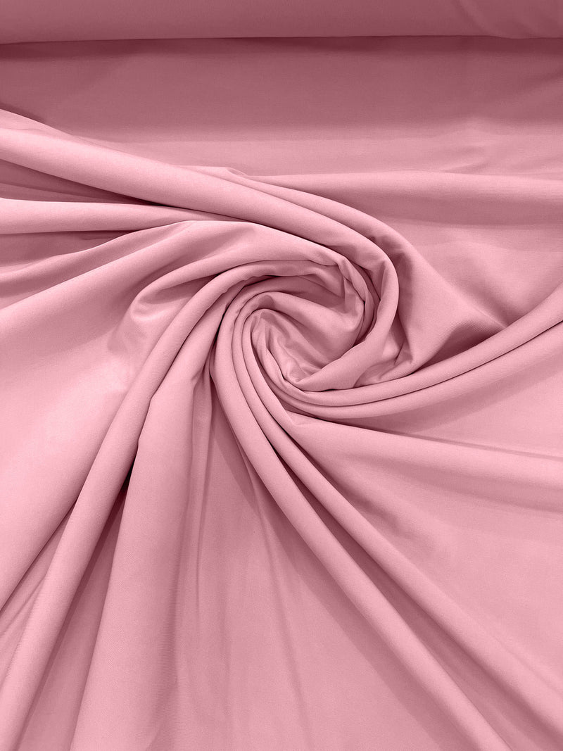 Pink 58" Wide ITY Fabric Polyester Knit Jersey 2 Way Stretch Spandex Sold By The Yard.