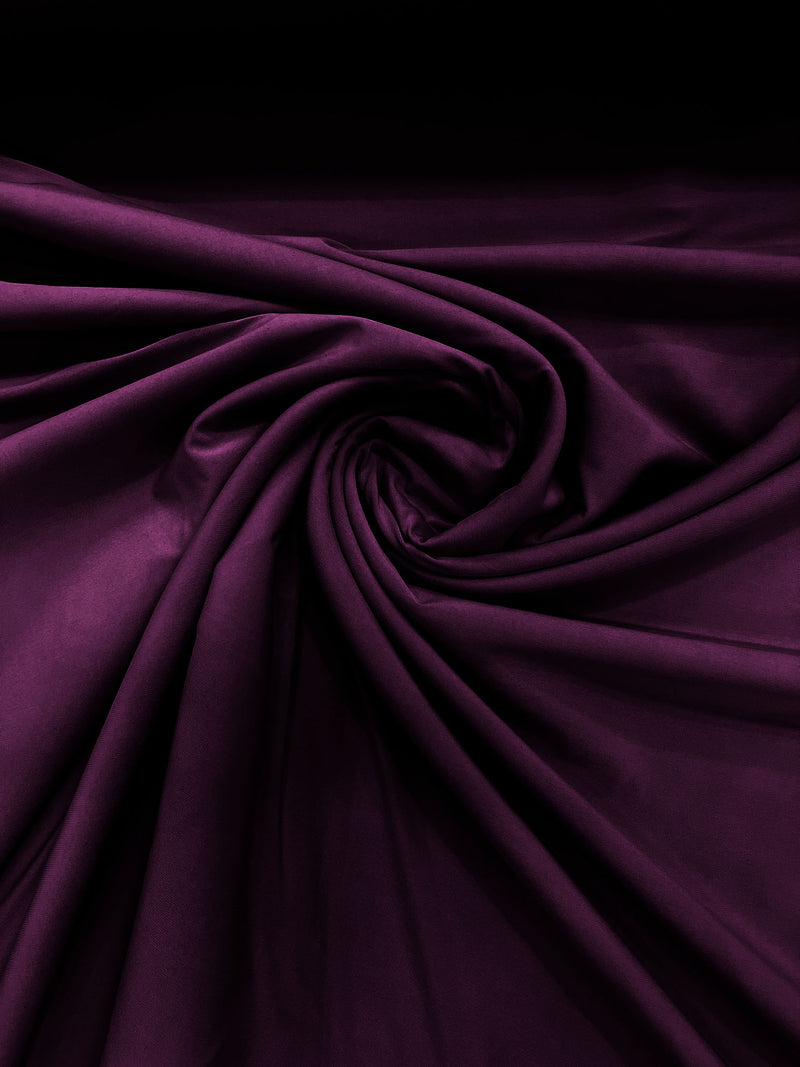 Plum 58" Wide ITY Fabric Polyester Knit Jersey 2 Way Stretch Spandex Sold By The Yard.