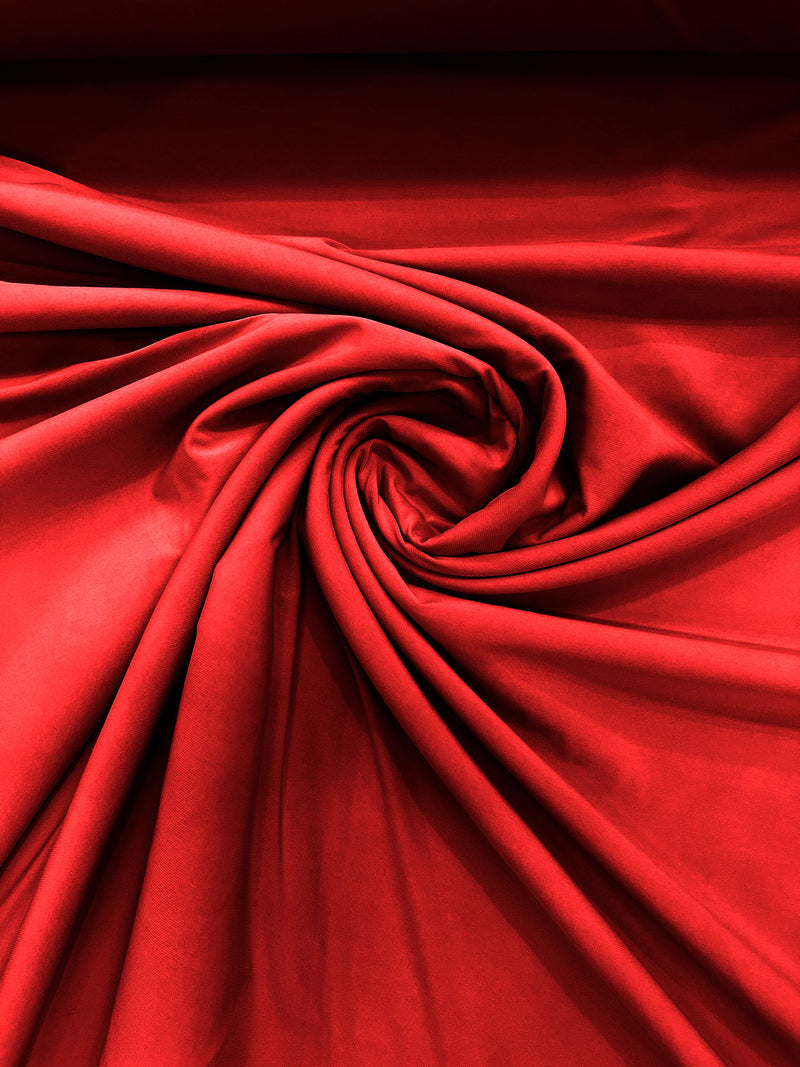 Red 58" Wide ITY Fabric Polyester Knit Jersey 2 Way Stretch Spandex Sold By The Yard.