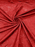 60" Wide Polyester /Flowers Brocade Jacquard Satin Fabric/ SoldByTheYard.