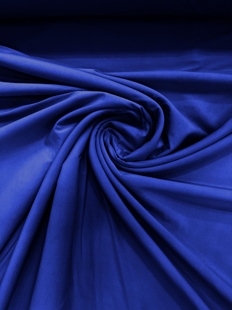 Royal Blue 58" Wide ITY Fabric Polyester Knit Jersey 2 Way Stretch Spandex Sold By The Yard.