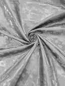BIG ROSES JACQUARD SATIN FABRIC (by the yard)