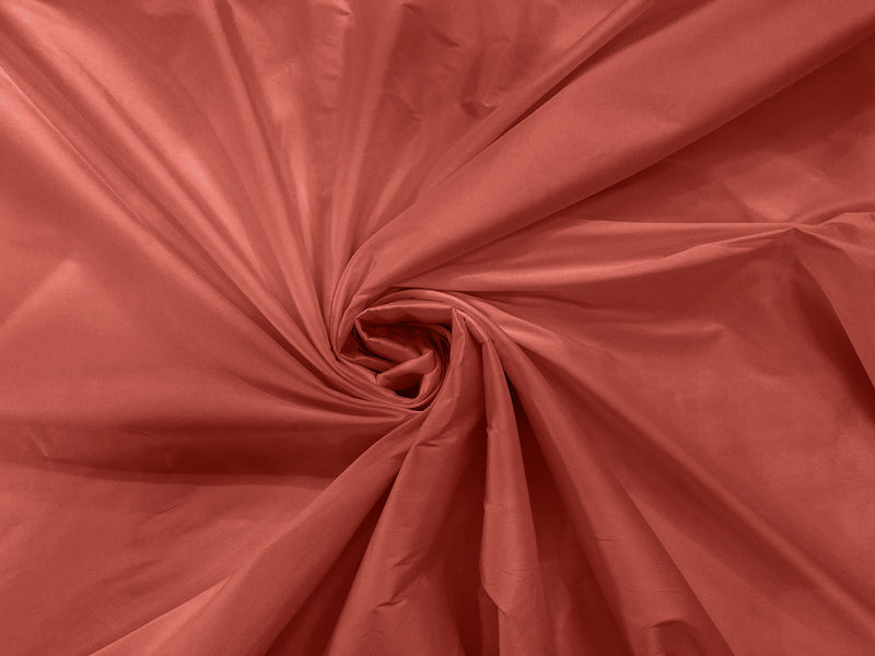 Salmon - 100% Polyester Imitation Silk Taffeta Fabric 55" Wide/Costume/Dress/Cosplay/Wedding.