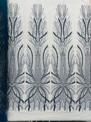 Palm Beaded Damask Design Fabric, by The Yard. (Copy)