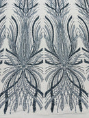 Palm Beaded Damask Design Fabric, by The Yard. (Copy)