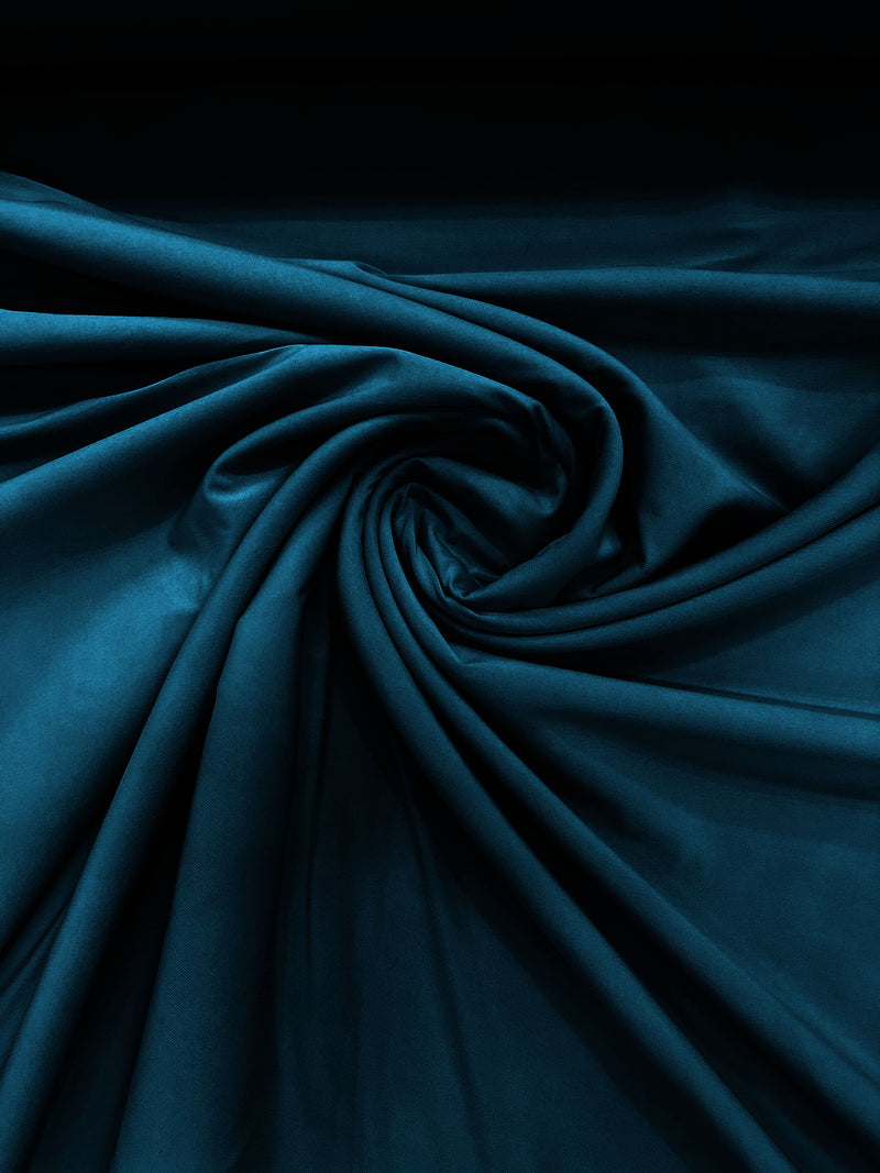Teal 58" Wide ITY Fabric Polyester Knit Jersey 2 Way Stretch Spandex Sold By The Yard.