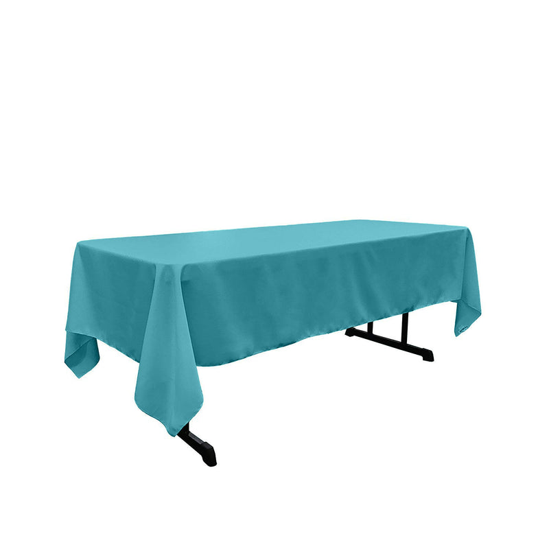 Tiff Blue Rectangular Polyester Poplin Tablecloth
