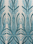 Palm Beaded Damask Design Fabric, by The Yard. (Copy)