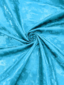 BIG ROSES JACQUARD SATIN FABRIC (by the yard)