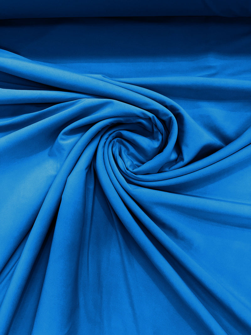 Turquoise 58" Wide ITY Fabric Polyester Knit Jersey 2 Way Stretch Spandex Sold By The Yard.